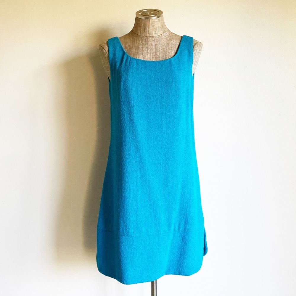 bh wragge Vintage Turquoise Blue Shift, 1969’s Designer Piece